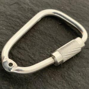 Vintage Solid Sterling Silver Carabiner