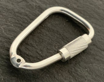 Vintage Solid Sterling Silver Carabiner