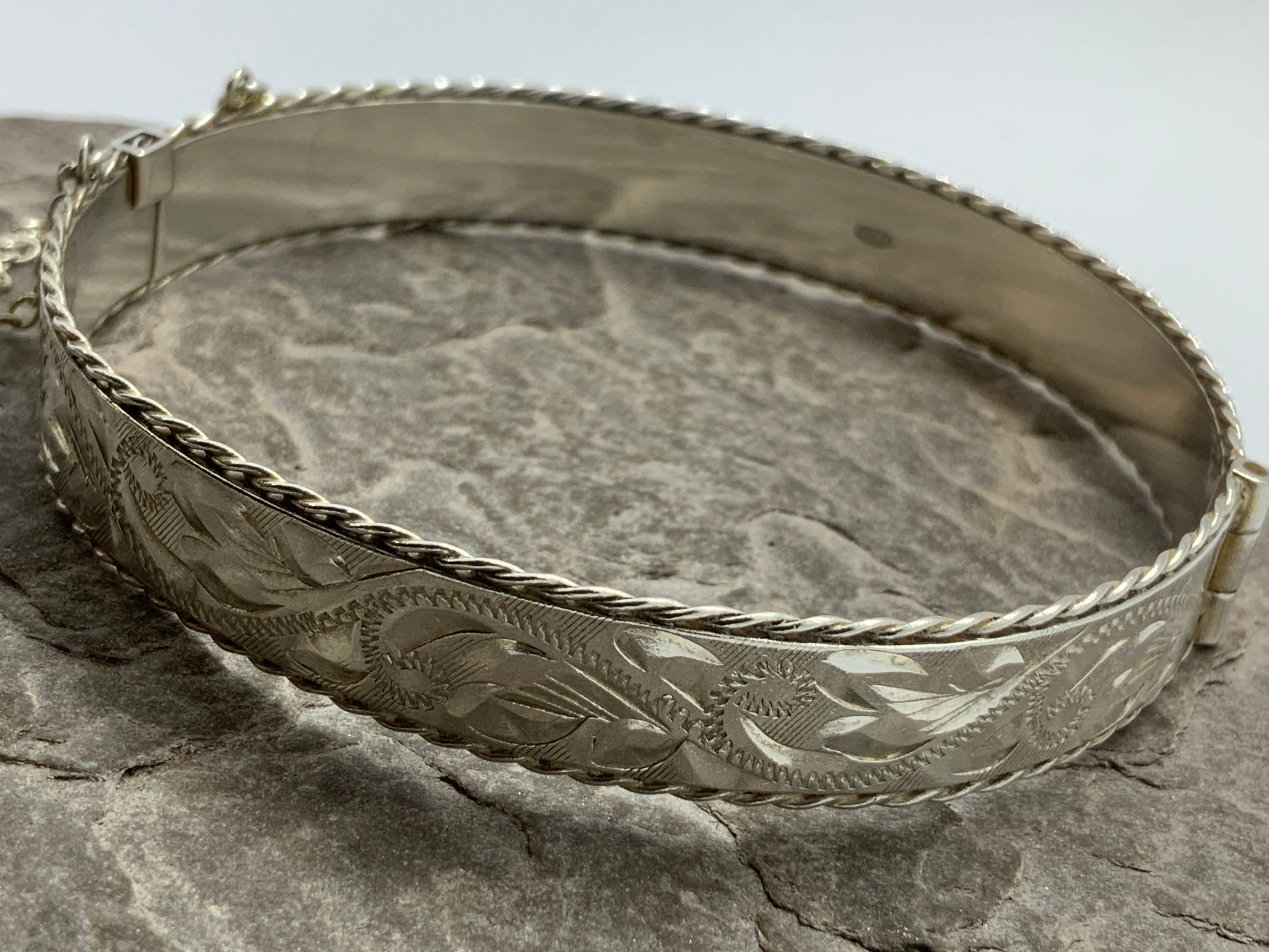 アクセサリー 70-80 Vtg British Sterling Silver Bangle 70-80 Vtg British Sterling Silver Bangle