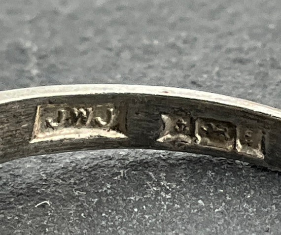Vintage Garnet Sterling Silver Statement Ring, UK… - image 8
