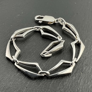 Vintage Sterling Silver Statement Chain Link Bracelet