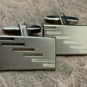 Vintage Sterling Silver Solid Cufflinks
