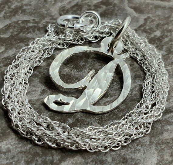 Sterling silver cheap d pendant