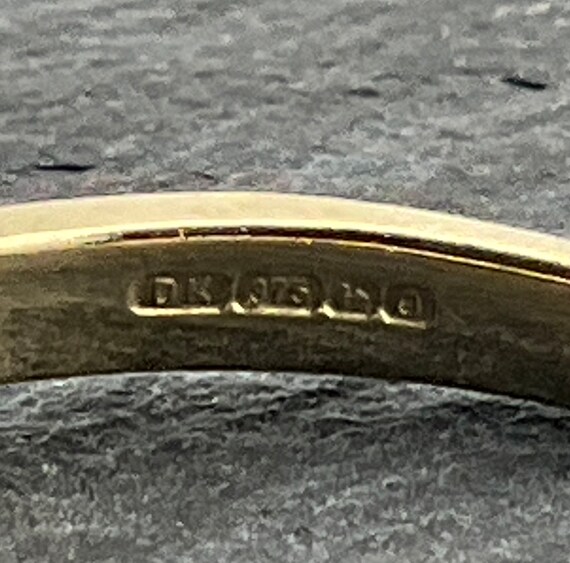 Vintage Solid 9ct Gold Opal Solitaire Ring, UK Si… - image 6