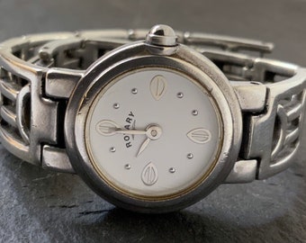 Vintage Solid Sterling Silver Rotary Wrist Watch