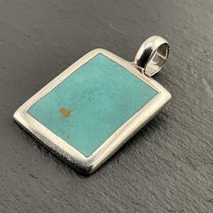 Vintage Turquoise Sterling Silver Pendant
