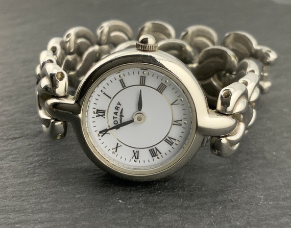 Vintage Solid Sterling Silver Rotary Wrist Watch Etsy
