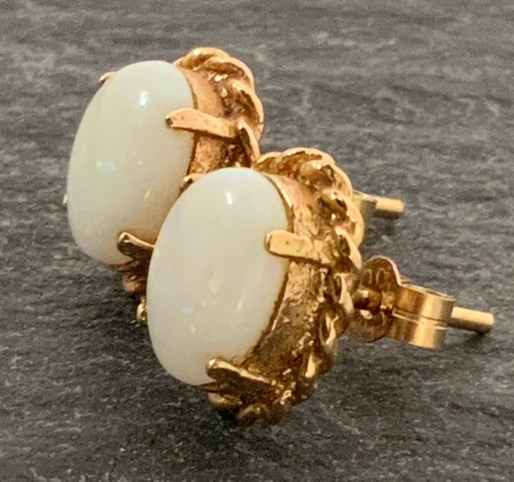 9ct gold online opal earrings
