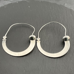 Vintage Sterling Silver Hoop Earrings