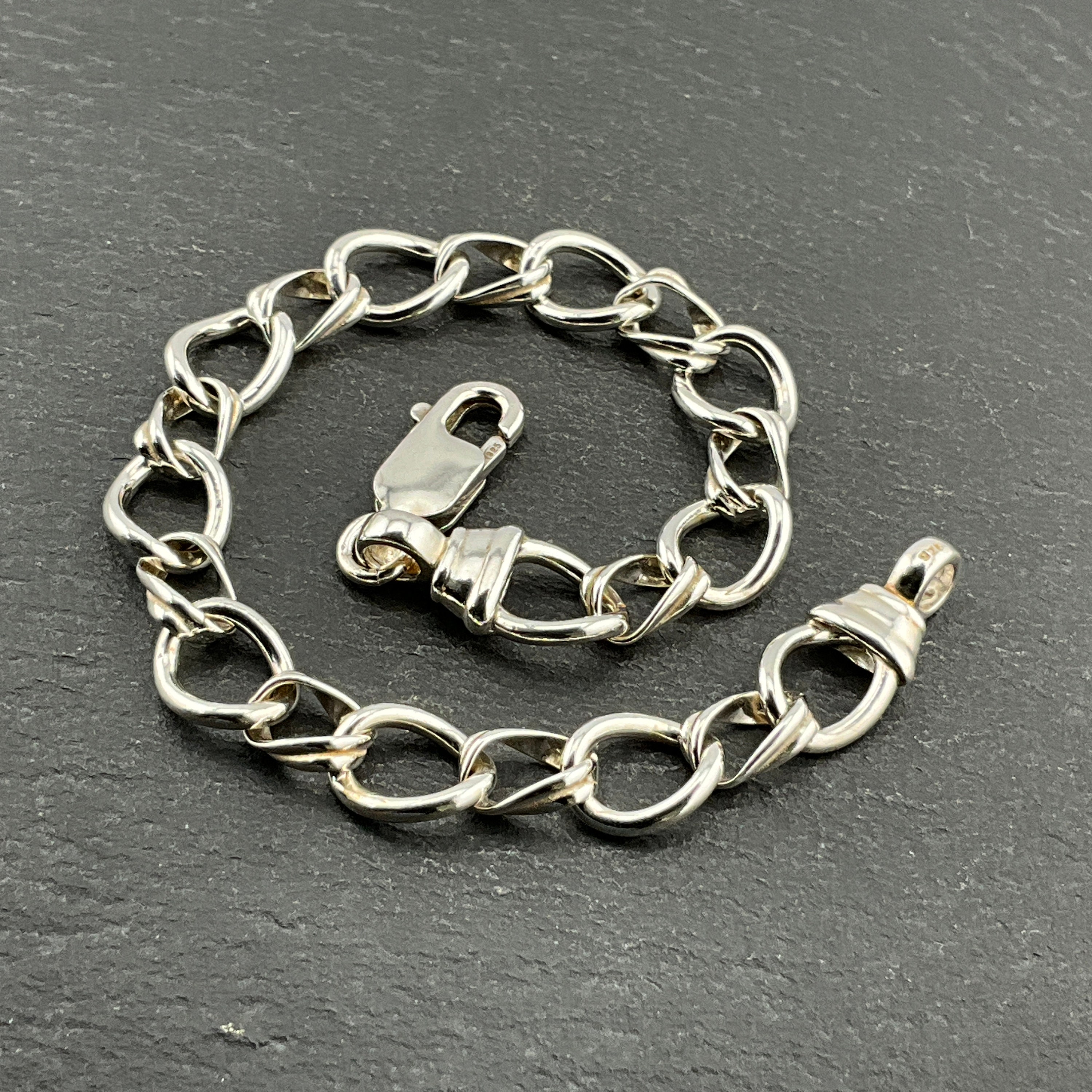 Vintage Sterling Silver Fancy Link Bracelet - Etsy