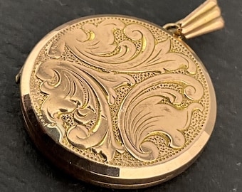 Echtes Vintage Georg Jensen 9 Karat Gold Medaillon Anhänger