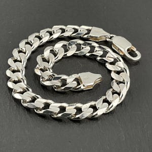 Vintage Sterling Silver Curb Link Bracelet