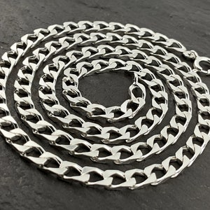 Vintage Sterling Silver Curb Necklace