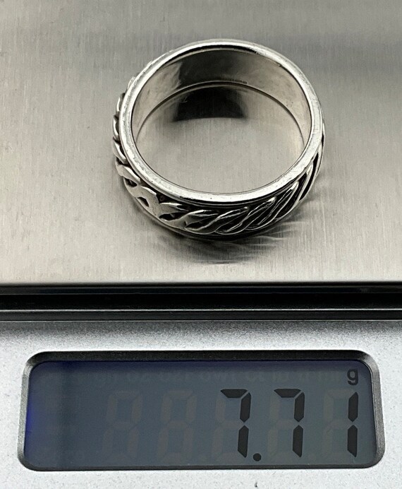 Vintage Spinner Sterling Silver Band Ring, UK Size T1/2, US Size 10, EU Size 61 3/4 - Etsy Vintage Spinner Sterling Silver Band Ring, UK Size T1/2, US Size 10, EU Size 61 3/4 - Etsy