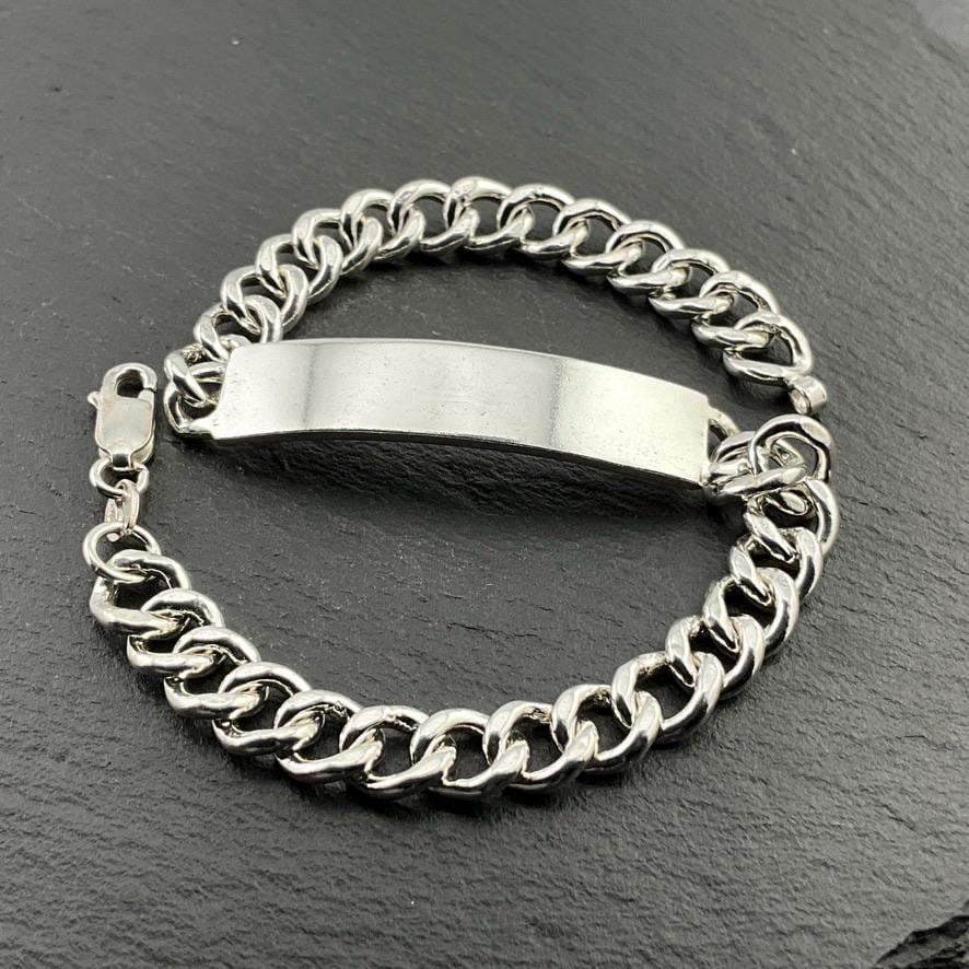 Vintage Sterling Silver ID Bracelet - Etsy