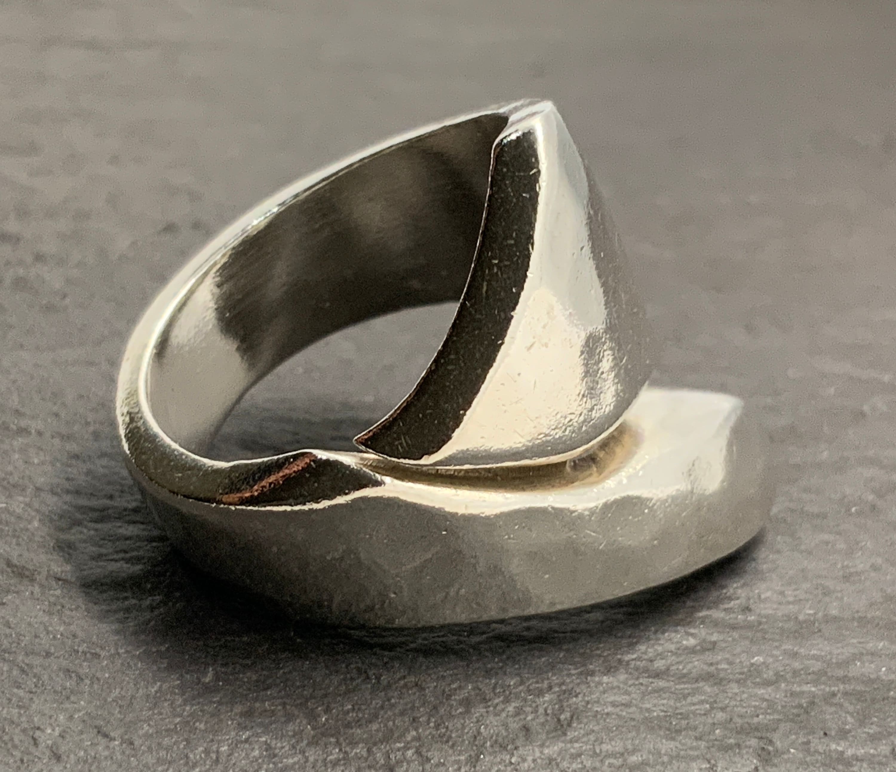 ヴィンテージ スターリング シルバー チャンキー ハンマー ラップ