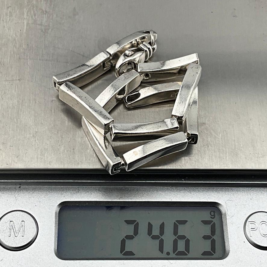 USヴィンテージ シルバー ウェーブリンク ブレスレット 925 USヴィンテージ シルバー ウェーブリンク ブレスレット 925 メンズ