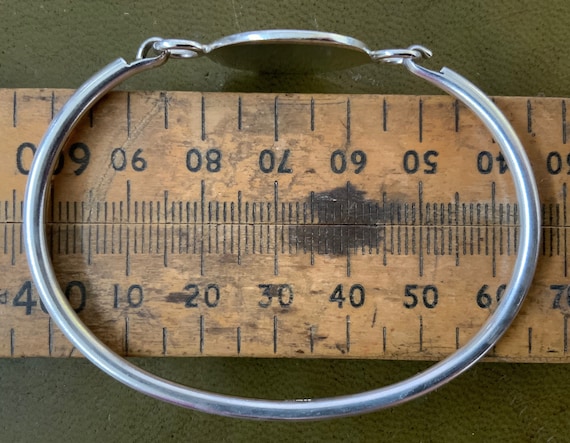 Vintage Solid Sterling Silver Hinged Stacker Spac… - image 8