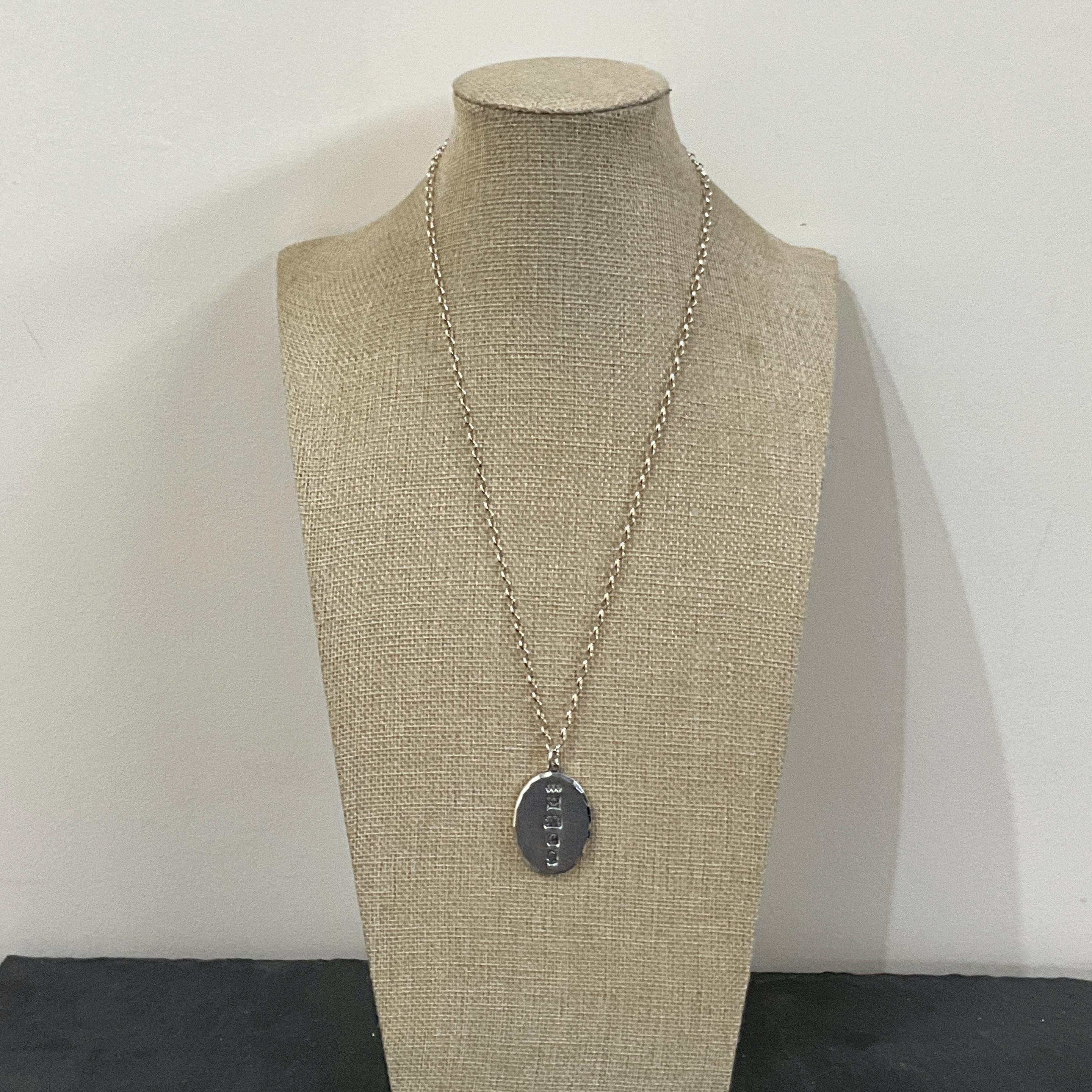 ヴィンテージ スターリングシルバー インゴット ペンダントネックレス