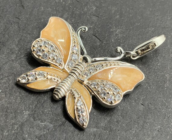 Genuine Thomas Sabo Sterling Silver Butterfly Charm Pendant Etsy