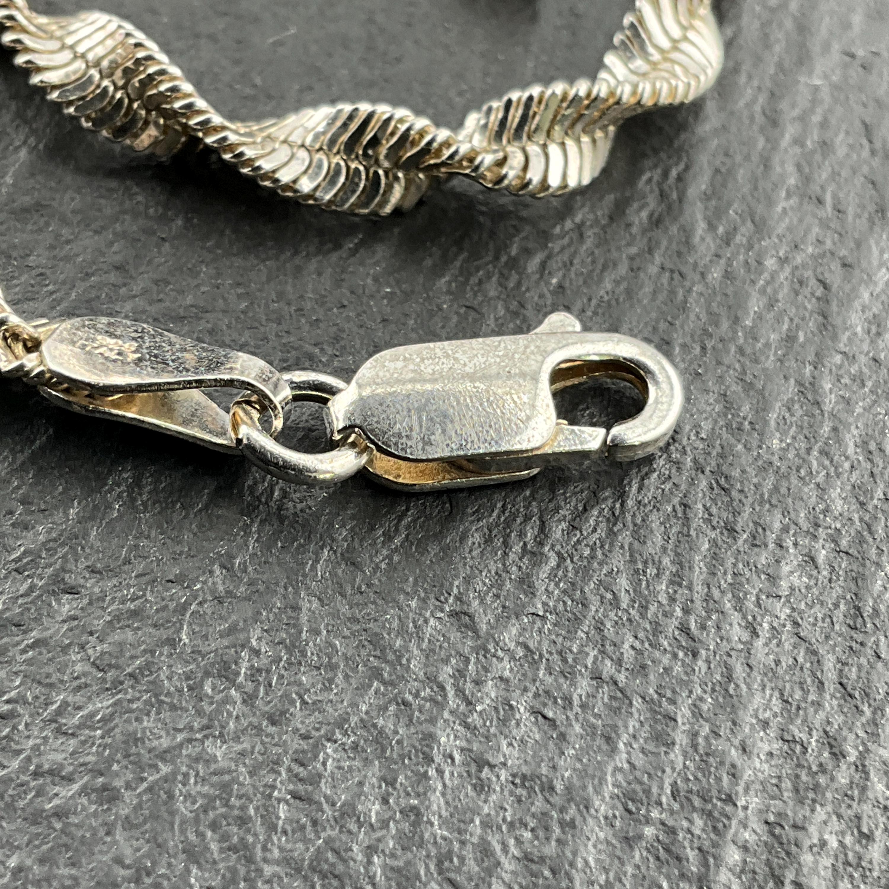 Vintage Sterling Silver Twisted Rope Chain Bracelet - Etsy Canada