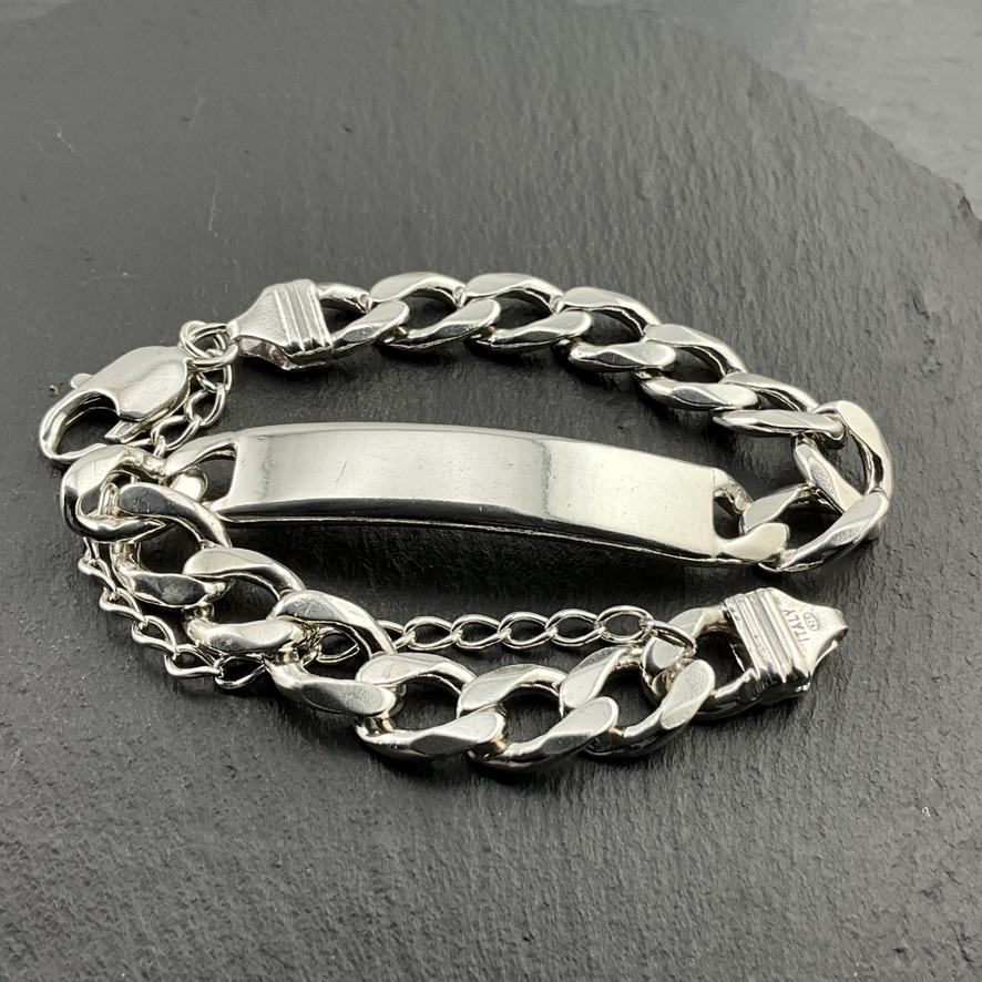 アクセサリー Vintage Silver925 ID Bracelet Vintage Sterling Silver ID Bracelet - Etsy