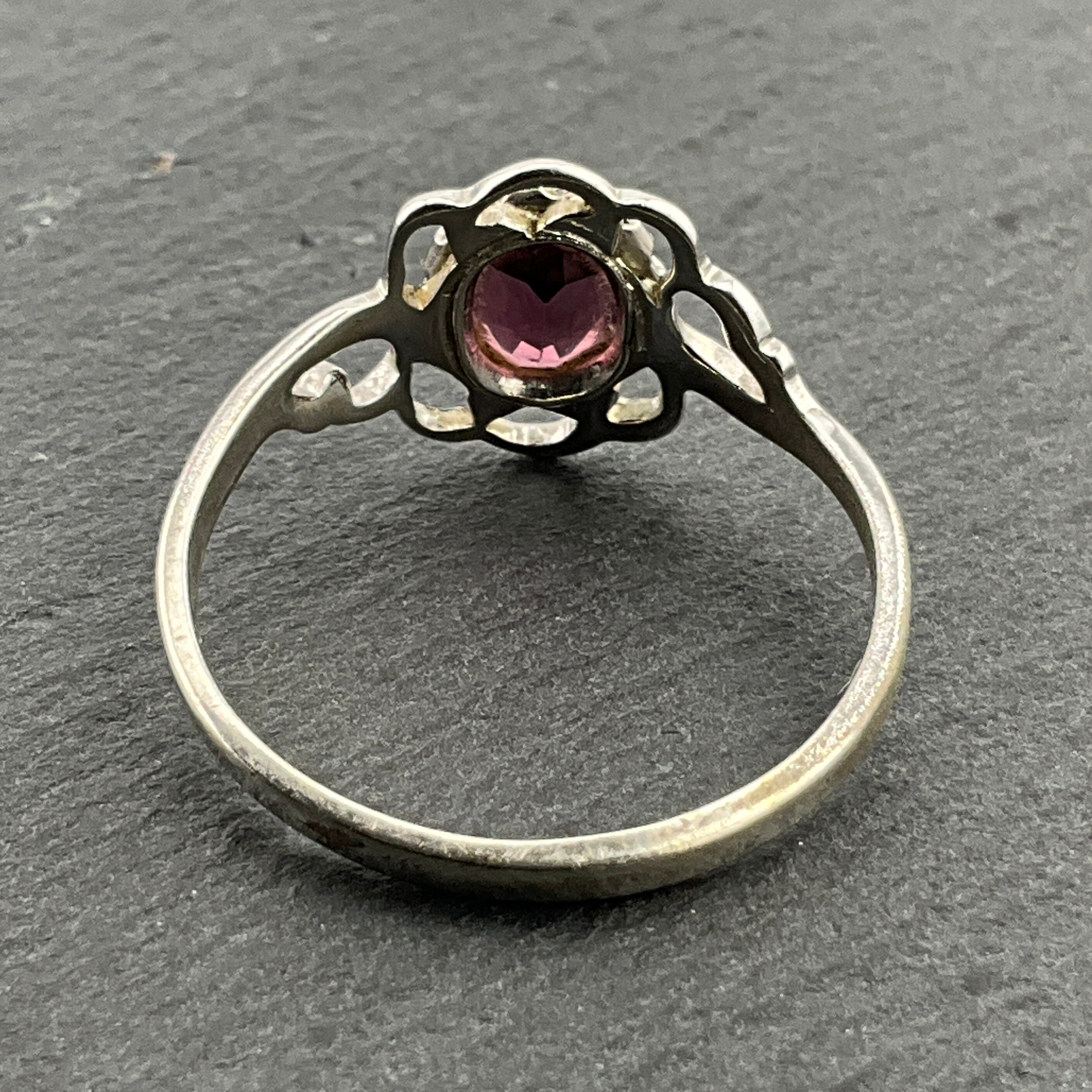 Vintage Cubic Zirconia Sterling Silver Statement Ring, UK