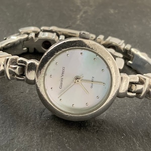 Vintage Solid Sterling Silver Amethyst Wrist Watch