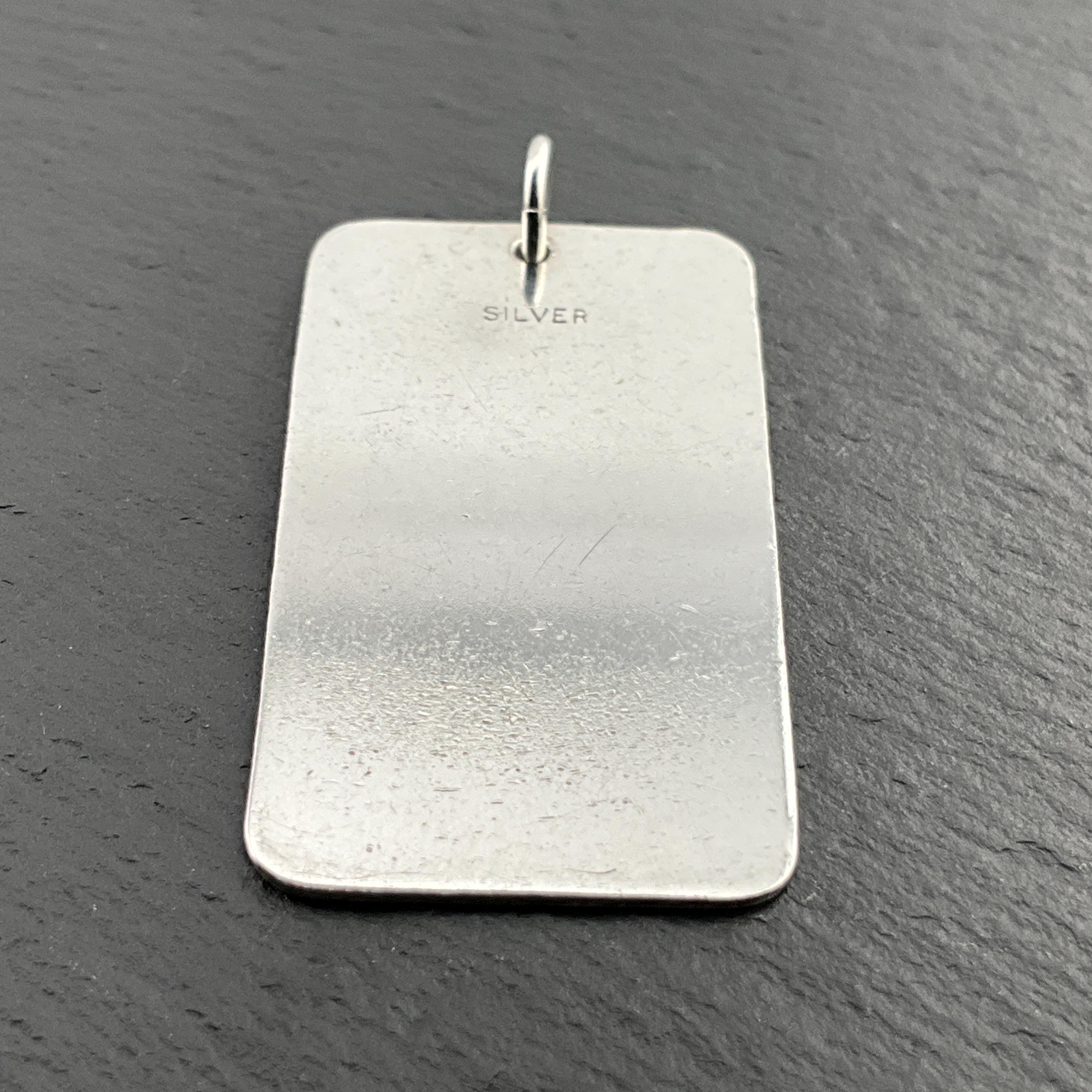 ヴィンテージ スターリングシルバー インゴット ペンダントネックレス