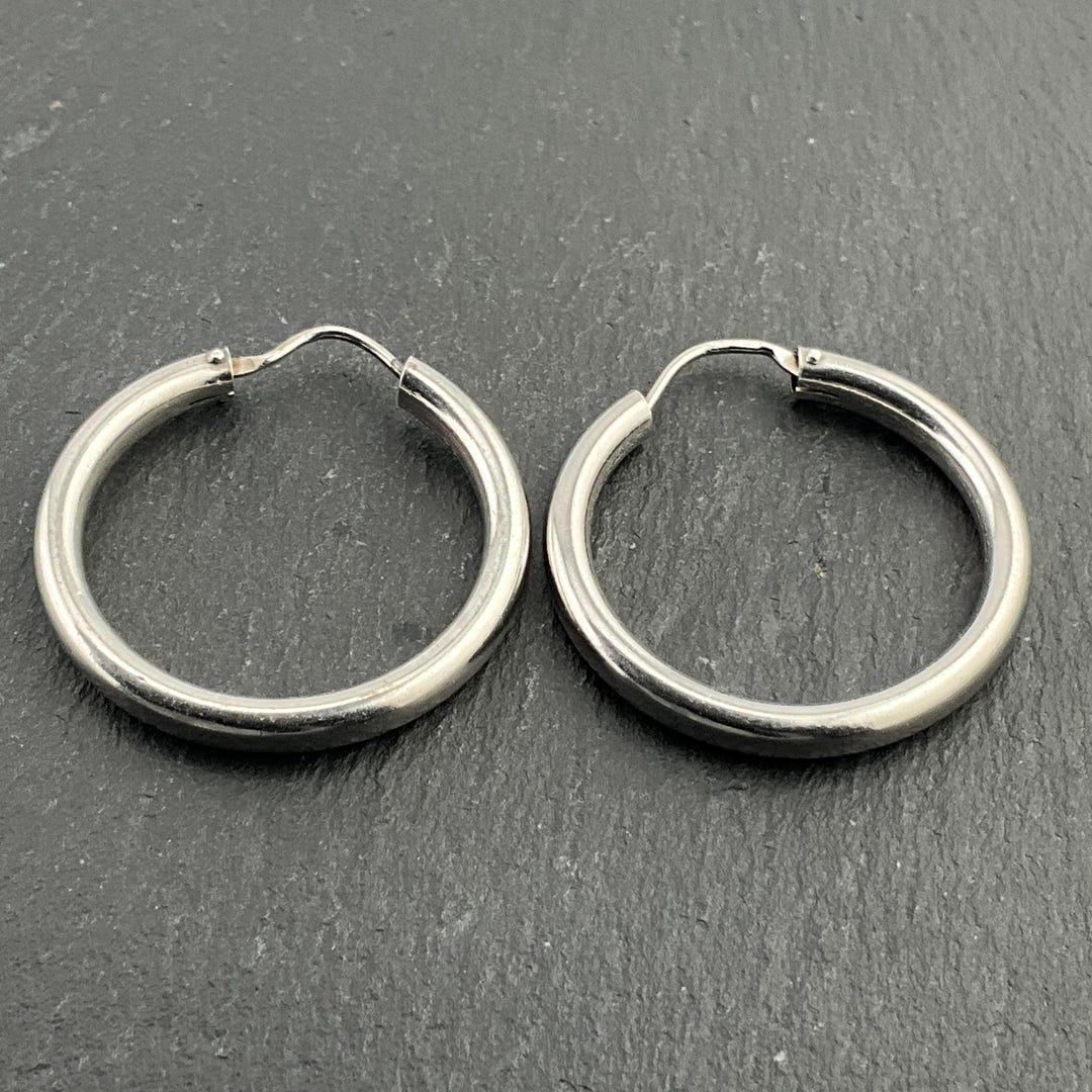 アクセサリー vintage hoop design pierce silver 925 Vintage Sterling Silver Hoop Earrings - Etsy