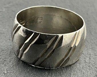 Bague Vintage Argent Sterling 925 à Nœud Celtique Entrelacé - Taille 7, 6 Mm, Occasion