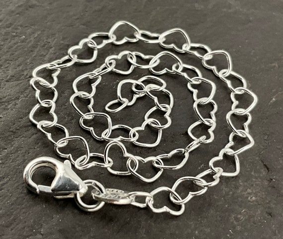 Vintage Solid Sterling Silver Interlocking Hearts… - image 3