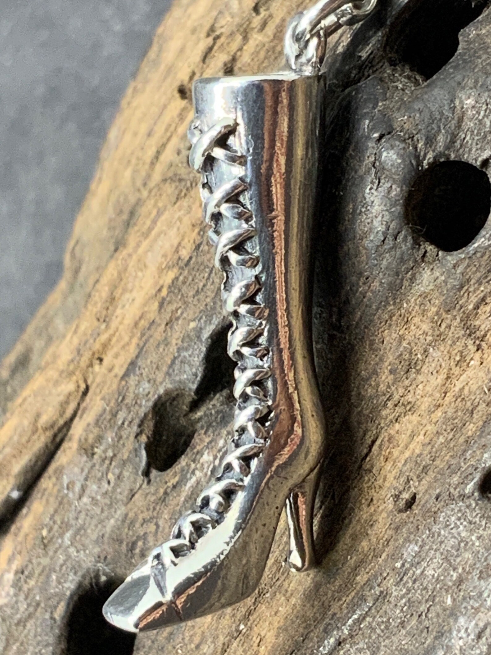 Silver Silver Boot Heel Lobster Claw Charm Etsy