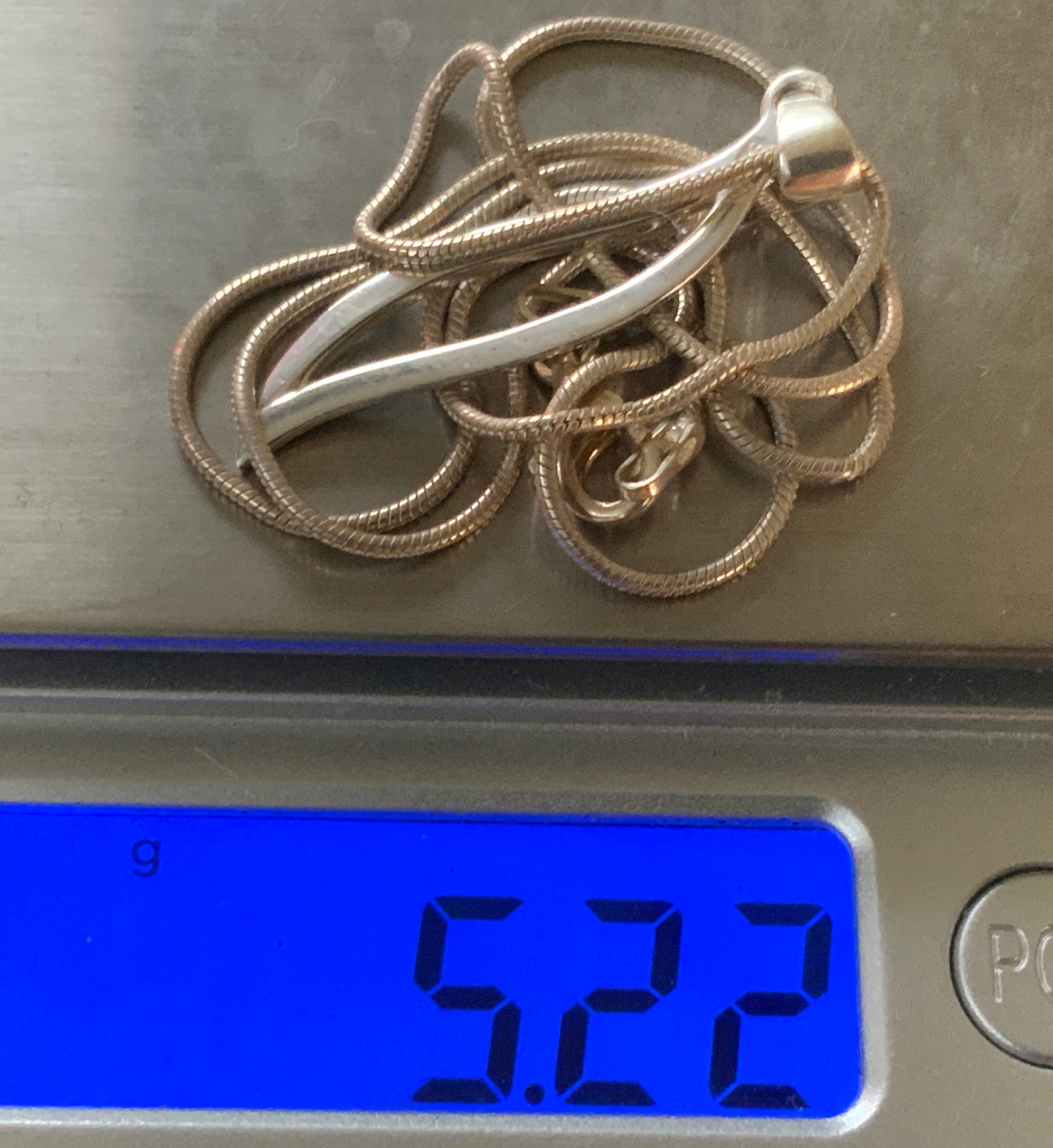 Vintage Sterling Silver Pendant Necklace Etsy