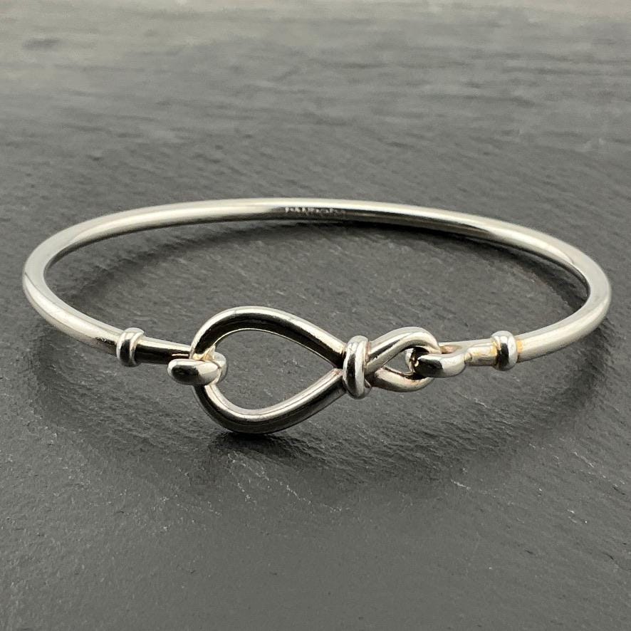 Genuine Pandora Sterling Silver Knot Bangle Bracelet - Etsy  display picture 2