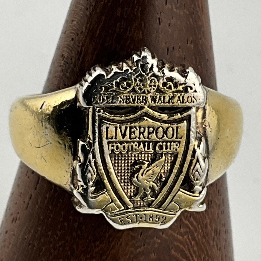Vintage Sterling Silver Liverpool Football Club Signet Ring, UK