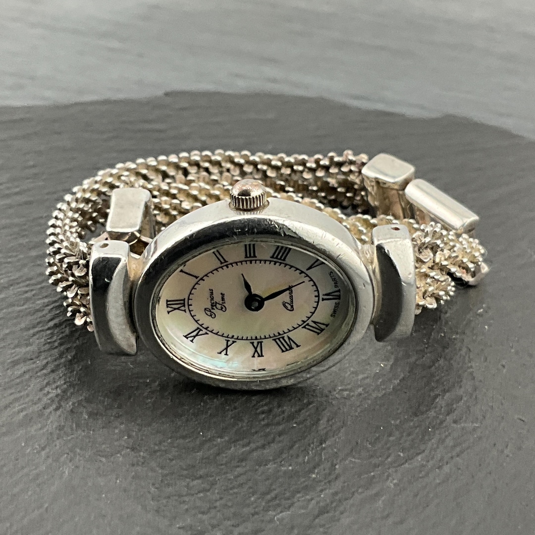 ビンテージ時計classic90sインディアン掘り時計激貴重品！USAシルバー Vintage Solid Sterling Silver Wrist Watch - Etsy