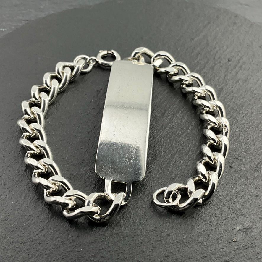 アクセサリー Vintage Silver925 ID Bracelet Vintage Sterling Silver ID Bracelet - Etsy