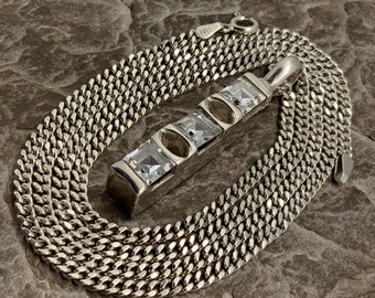 ヴィンテージ スターリングシルバー インゴット ペンダント ネックレス