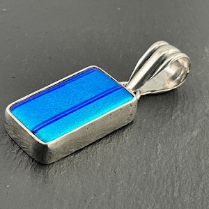 Vintage Dichroic Art Glass Sterling Silver Pendant