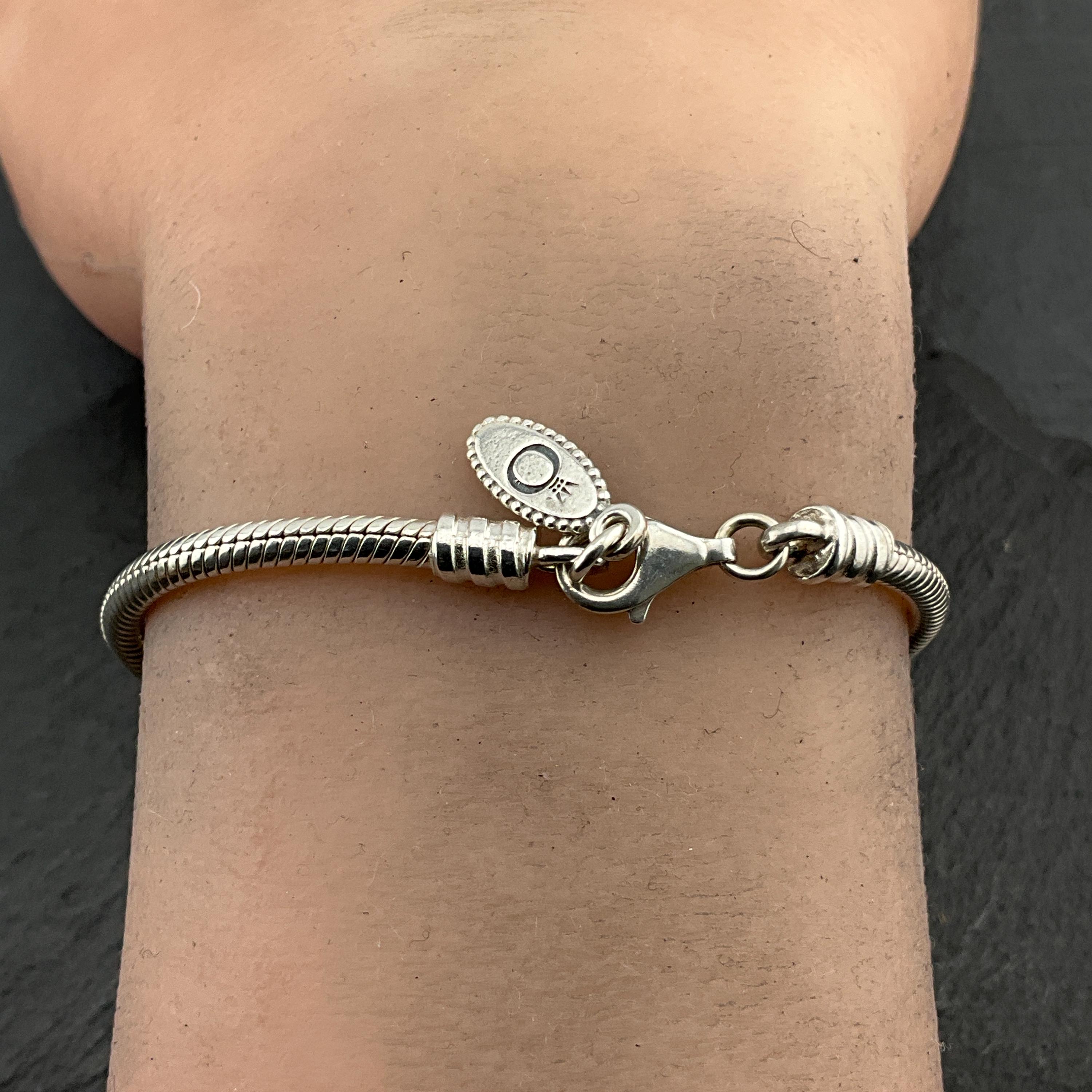 Genuine Pandora Sterling Silver Snake Chain Bracelet - Etsy Hong Kong