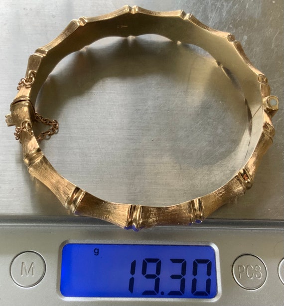 9ct gold bamboo bangle sale