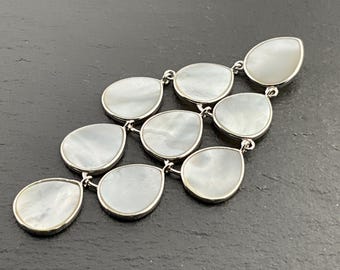 ヴィンテージ アメジスト & パール ヘビー スターリング シルバー