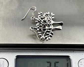 Orecchini Pendenti A Forma Di Montagna ANDPAI – Fatti A Mano In Argento Vintage, Con Alberi, Regalo Per Amanti Dell'Outdoor
