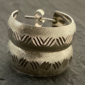 Vintage Sterling Silver Hoop Earrings