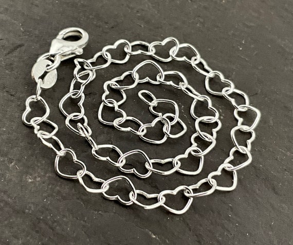 Vintage Solid Sterling Silver Interlocking Hearts… - image 4