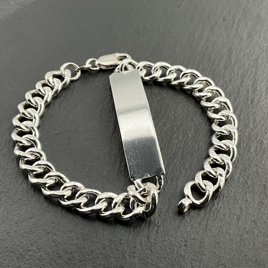 Vintage Sterling Silver ID Bracelet - Etsy
