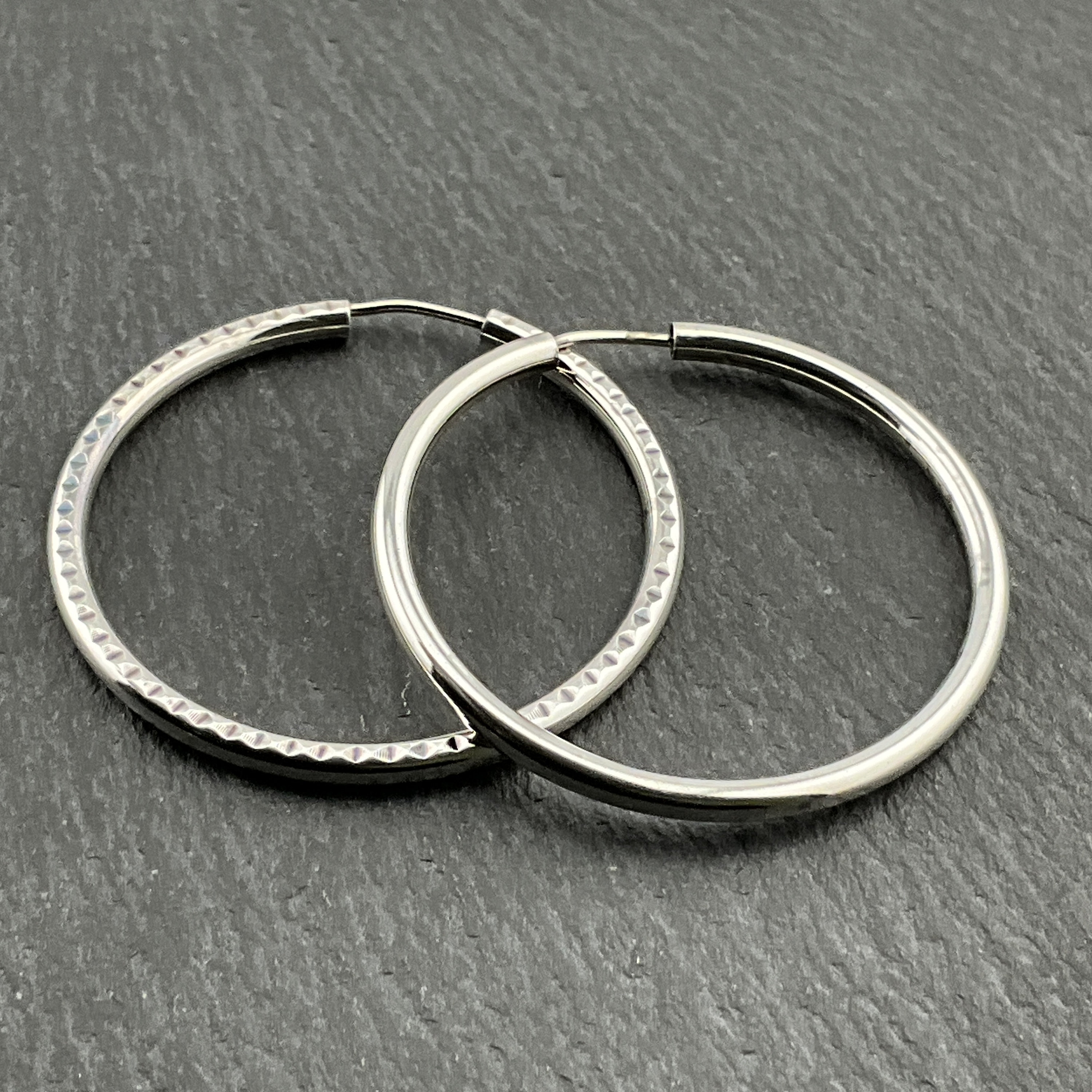 Vintage Sterling Silver Hoop Earrings