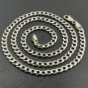 Vintage Sterling Silver Curb Necklace
