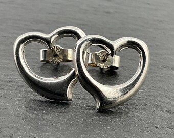 Boucles D'oreilles Vintage Argentées - Percées - Modèle #3810 - Occasion Bon état